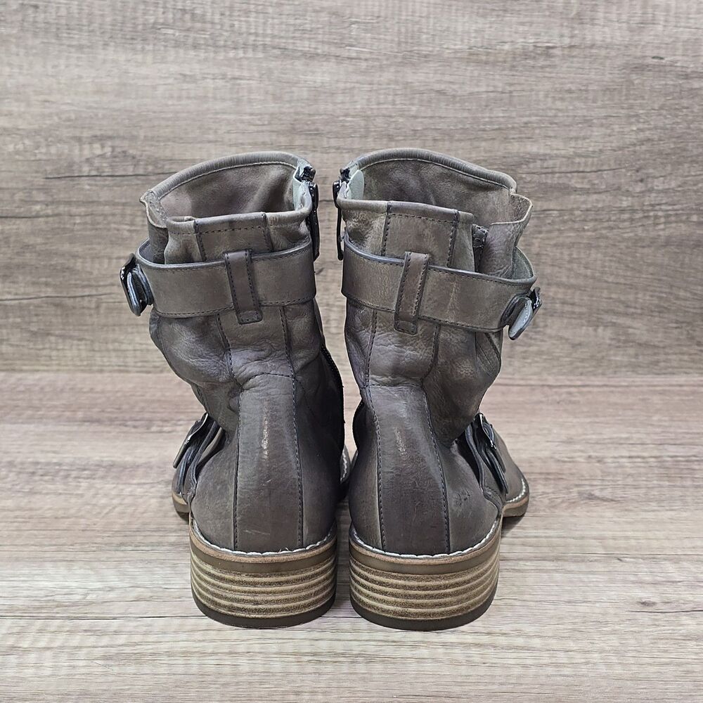 Paul Green Ally Women's Size EU 39 US 8-8.5 Brown Leather Zip Ankle Boots - Picture 4 of 9